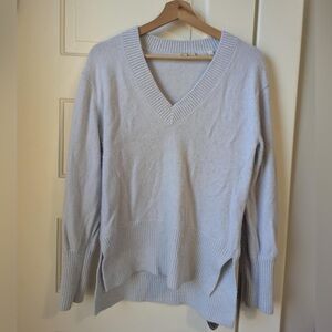 Light Blue Vince V-neck Cashmere Sweater